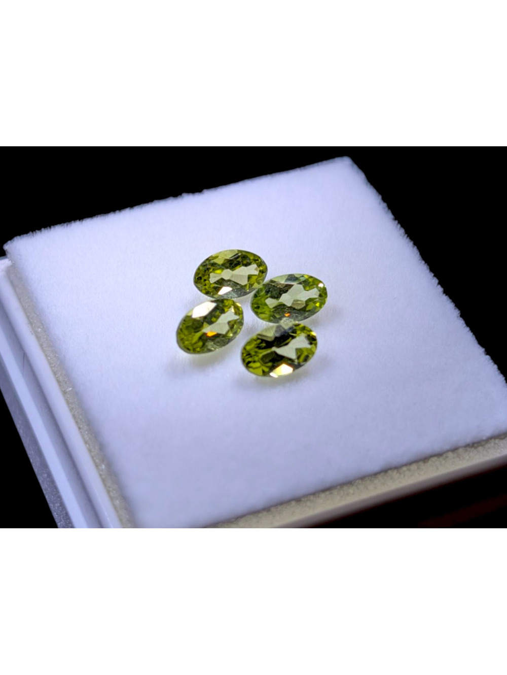Matching 4 Piece Set Genuine Peridot Oval Cut 1+ Carats 5mm x 3mm Loose Gemstone